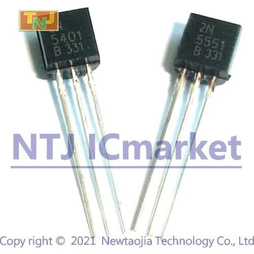 100 Pairs 2N5401 2N5551 TO-92 (100 2N5401+100 2N5551) GENERAL PURPOSE Transistor