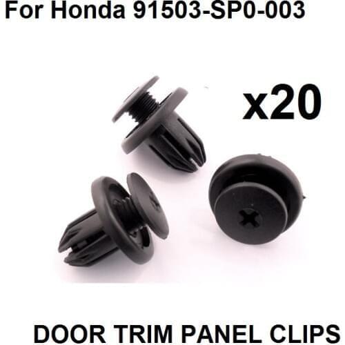 20x For Honda 91503-SP0-003 Bumper, Grille, Sideskirt, Undertray etc Plastic Trim Panel Clips