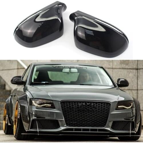 Car Mirror Cover For Audi A3 8P A4 A5 B8 Q3 A6 C6 4F S6 Rear view Mirror Cover Protection Cap Car Styling