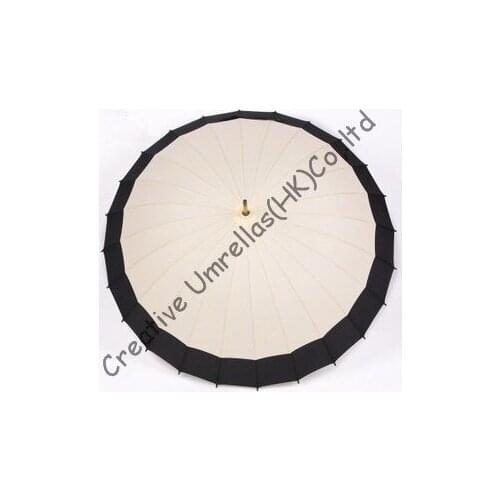 Drop shipping,combination fabric,24 ribs wooden umbrellas,14mm wooden shaft and fluted metal long ribs,business parasol