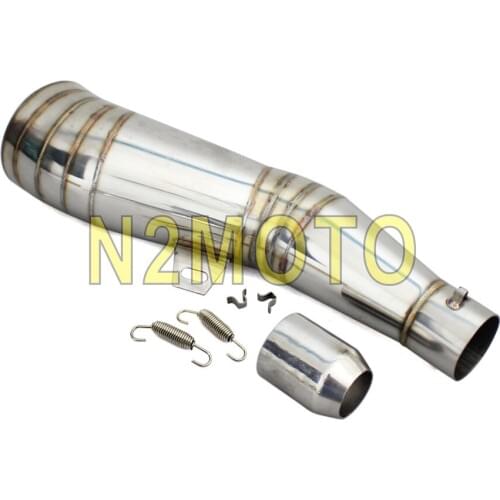 38mm-51mm Adaptor Motorcycle Exhaust Muffler Stainless Steel Silencer Pipe with Db-killer for ATV Quad Scooter 125cc - 1000cc