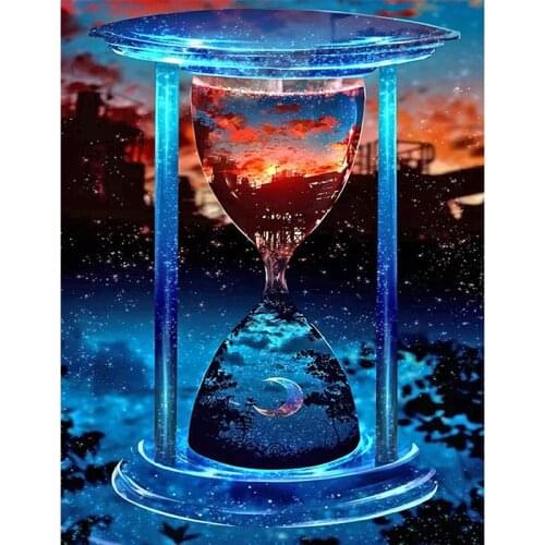 Painting By Numbers DIY Dropshipping 40x50 50x65cm Crystal Hourglass Scenery Handmade For Living Room Wall Decor Oil Painting
