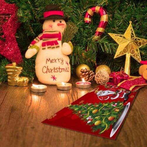 Kitchen Rug Sets Non-Slip Merry Christmas Tree Winter Decorative Area Runner Rubber Backing Carpets Floor Doormat