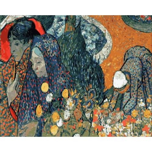 MaHuaf-i357 Incredible Van Gogh DIY digital oil painting by numbers on canvas hand painted coloring by numbers for home decor