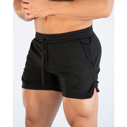 Muscleguys Fitness Bodybuilding Shorts Man Summer Gyms Workout Breathable Mesh Quick Dry Sportswear Jogger Beach Short Pants Men