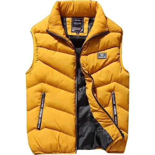 NEW Fashion Men Jacket Sleeveless Vest Autumn Winter Casual Cotton-Padded Coats Mens Vest Men Thicken Waistcoat M-8XL-G