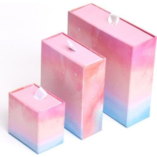 Gift Boxes Colors Jewelry Organizer shape box Engagement Ring For Earring Necklace Bracelet Hard Paper Drawer Display box Custom