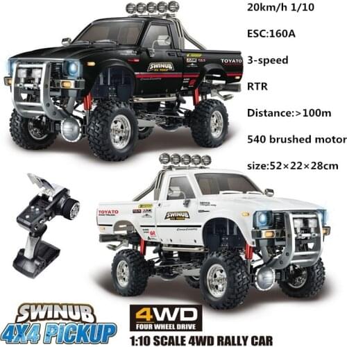 Full Scale 1/10 2.4G RC Car 4WD Radio Remote Control Vehicle 4X4 Pickup Truck 20km/H RC Cars For Adults Wltoys Off-Road Car