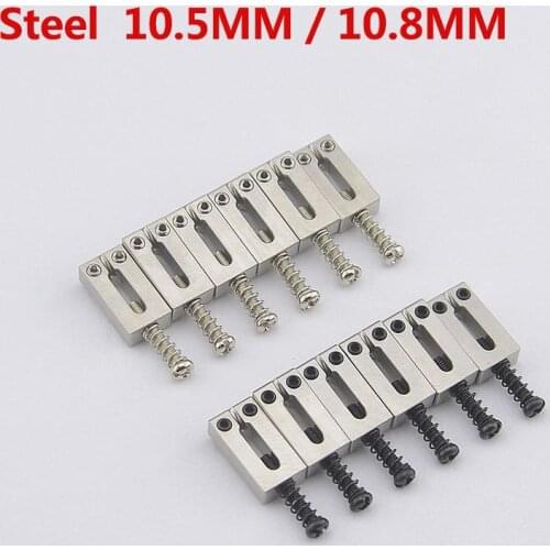 【Made in Korea】1 Set ( 6/7/8 Pieces ) Electric Guitar Bridge Steel Saddle 10.5MM/10.8MM