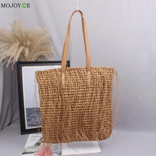 Shoulder Underarm Bags Ladies Soft Straw Embossing Solid Casual Small Totes Handbags with Open Mouthed for Shopping