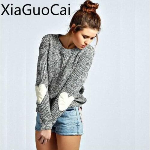 Fashion Star New Style Women Knitted Sweaters Autumn O-neck Female Sweaters Solid Plus Size 2018 Sweaters W10 35