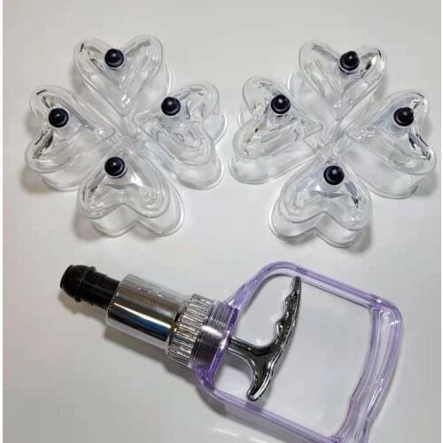 8 Pcs Love Shape Plastic Vacuum Cups Suction Cups Cupping Device Cupping Massage Therapy Cupping Hijama Cup Cupping Cans Jars