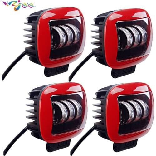 WZJOO 4pcs 4.5 Inch 30W LED Work Light for Indicators Motorcycle Driving Offroad Boat Car Tractor Truck 4x4 SUV ATV 12V
