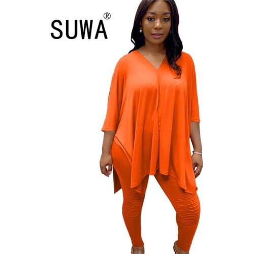 L-5XL Loungewear Women Two Piece Sets Loose Pullover T-Shirt Top And Pants Trousers Tracksuit Wholesale Plus Size Clothing