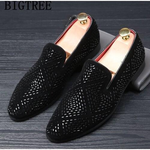 Italian Shoes Men Elegant Business Shoes Men Office Wedding Dress Loafers Men Party Shoes Zapatos De Hombre De Vestir Formal