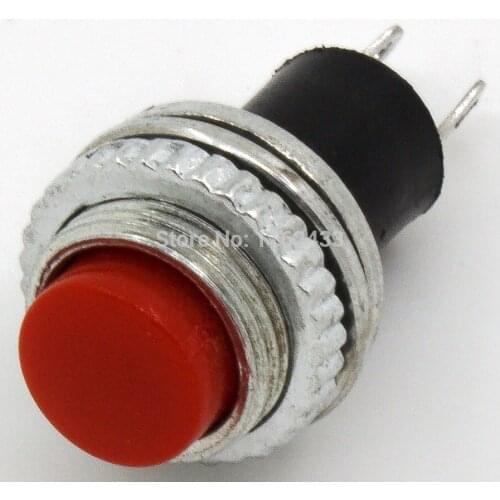 10pcs / lot DS-314 10mm reset (ON) - OFF push button switch SPST pushbutton