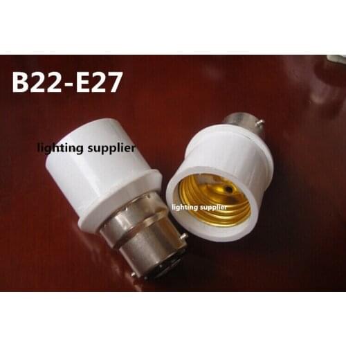 10pcs New Zealand B22 to E27 LED lamp holder socket adapter edison screw BC to ES B22-E27 chandelier Lamp base Converter