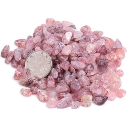 100g natural strawberry quartz crystal point healing fish tank stone