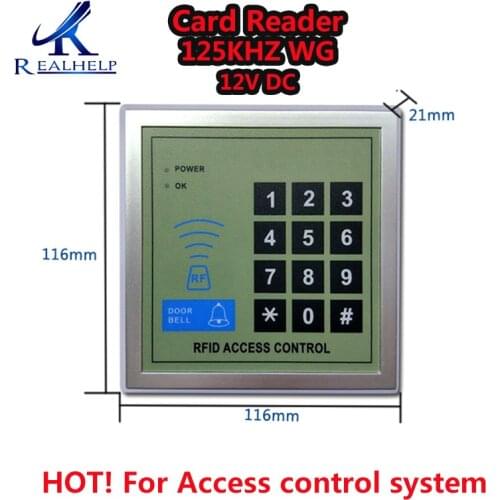 2000Users RFID Access Control ID Card 125KHZ WG Access Keypad and Code Access control system card Reader 12V DC