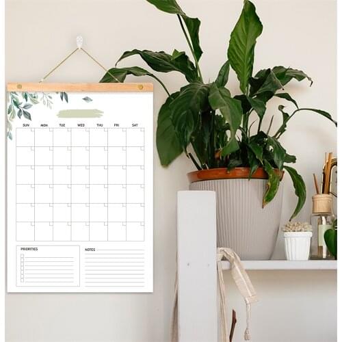 Wall Calendar Undated with Habits Tracker Desk Calendar Blank Thick Paper Non- Bleeding Monthly Calendar Planner Non Dated 16.6"