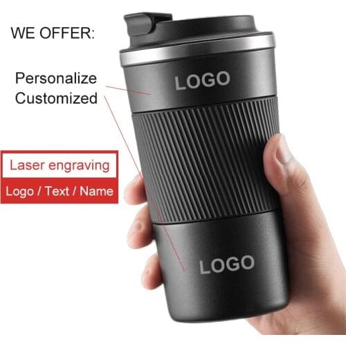 380ml/510ml Double Stainless Steel 304 Coffee Thermos Mug Leak-Proof Non-Slip Car Vacuum Flask Travel Thermal Cup Water Bottle