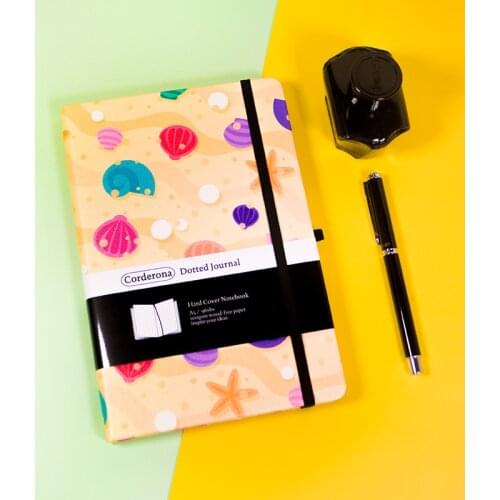 A5 Colorful Sea Shell Bullet Notebook Dotted Grid Journal Hardcover Travel Diary