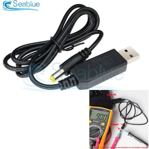 DC-DC USB 5V to 9V/12V Converter Adapter Cable DC Jack 5.5x2.1mm Electrical Step-up Power Module Power Supply Line