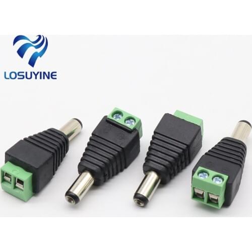 Promotion!Gino 20pcs CCTV Camera 5.5 x 2.1mm DC Power Cable Female male connector Adapter Jack