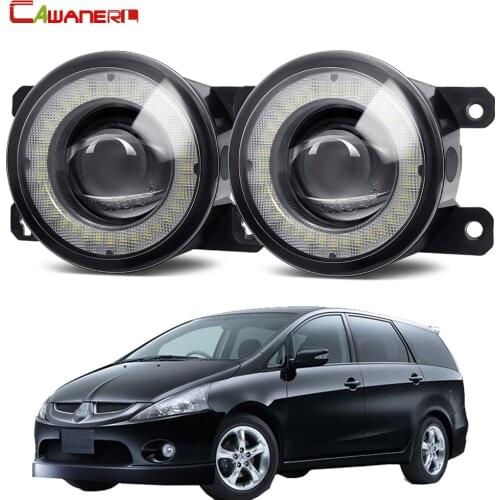 Car Front Bumper Fog Light Assembly LED Angel Eye DRL Daytime Running Light 30W 12V For Mitsubishi Grandis NA_W MPV 2004-2011