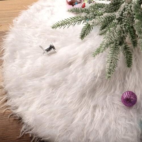 78cm-127cm White Christmas Tree Skirt Soft Round, non-woven fabrics Christmas dectoration
