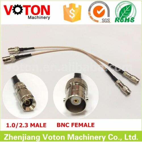 Free shipping 2 pcs 75ohms RoHS coaxial 1.0/2.3 cc4 male to bnc female RG179 cable assembly length 20cm