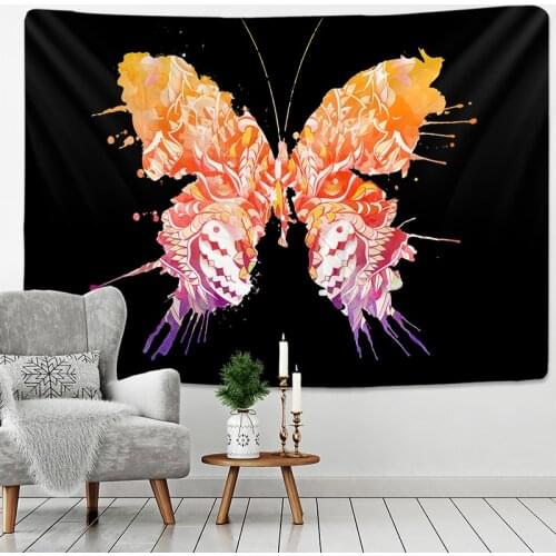 Color Butterfly Tapestry INS Tapestry Indian Elephant Boho Decor Background Wall Cloth Tapestries