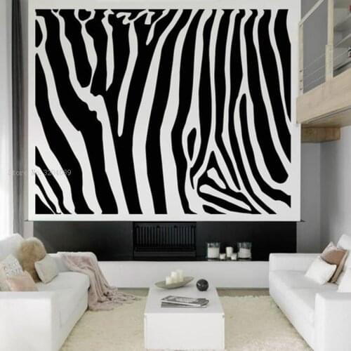 Large Size Zebra Art Decoration Wall Sticker Home Living Room Murals Removable for New Age Youth Animals Decals YT6233