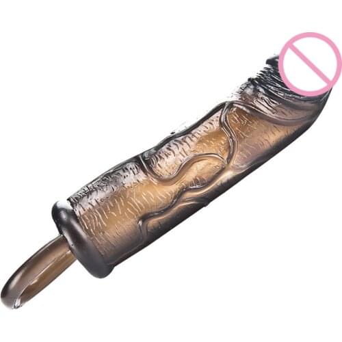 Imitate Penis Enlargement Sex Toys For Men Penis Sleeve Reusable Condoms Male Cock Extender Dildo Enhancer