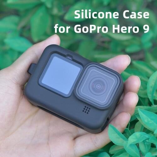 KingMa For GoPro9 Silicone Case Protection Cover Cage Anti-drop Protection Shell + Lens Cap For GoPro Hero 9 Black Action Camera
