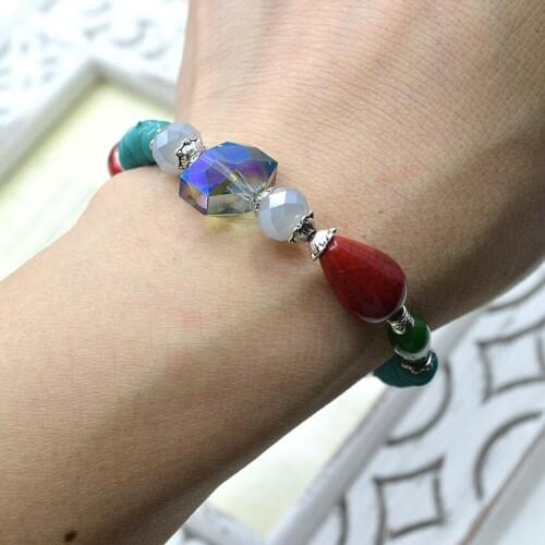 Promotion Hot Sale Top-Rated Fashion Alloy Beads & Glass Beads Bracelets Charms Women Jewelry Female Bijoux Gift B15226