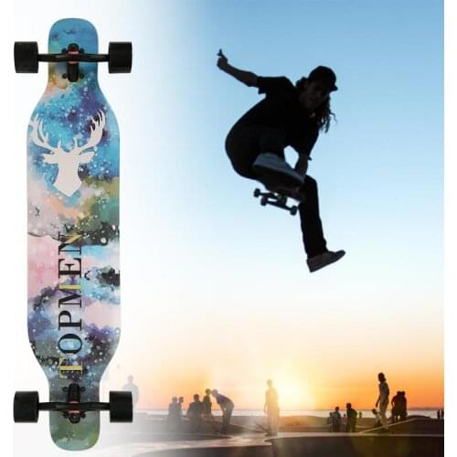 Longboard Skateboard Adult Teenager With 4 Wheels Beginner Maple Skate Board Cool Dancing Longboard Rocker Skateboard HWC