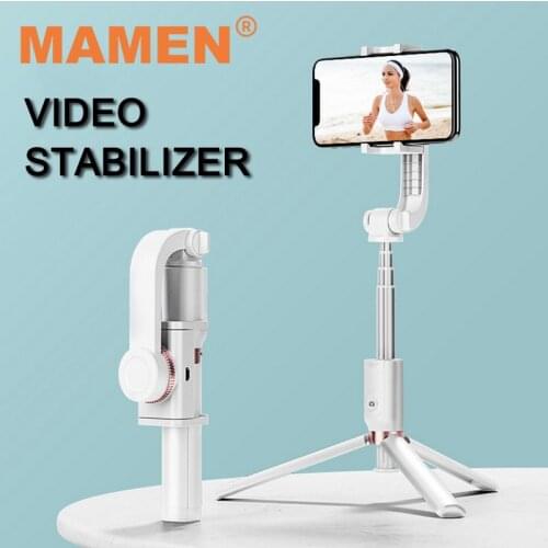 MAMEN Handheld Gimbal Stabilizer Bluetooth Selfie Stick Tripod With 6-11cm Holder For iOS/Android Smartphone Vlog Video Shooting