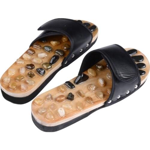 Foot Massage Slippers With Pebble Stone Reflexology Health Care Blood Activating Acupuncture Shoes Massage Slippers