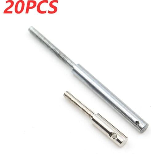 20PCS M2 metal connecting rod for use with soft steel wire steering gear rudder fitting for RC fixed wing parts