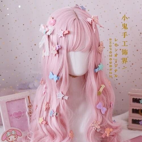 Bared Sweet Lo Mother SOFT Cute Girl Star GIRLS Heart Bang Clip-Shaped Mini Barrettes Lolita Side Clip Hair Accessories