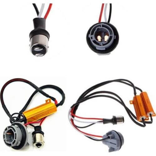 Niscarda 1157 1156 BAU15S LED 50W Load Resistor Canbus Adapter Anti Hyper Flash Error Turn Signal Light Canceller Decoder Light