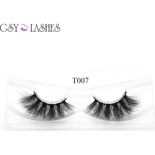 GSY Mink Lashes, 3D Mink Eyelashes 18mm Natural Lashes for Women Individual Lashes Real Fake Eyelashes Siberian Hand Made(T07)