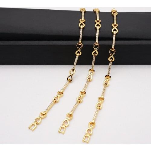 2020 New Fashion Infinity Bracelet for Women with Crystal Stones Bracelet Infinity Number 8 Chain Bracelets bileklik