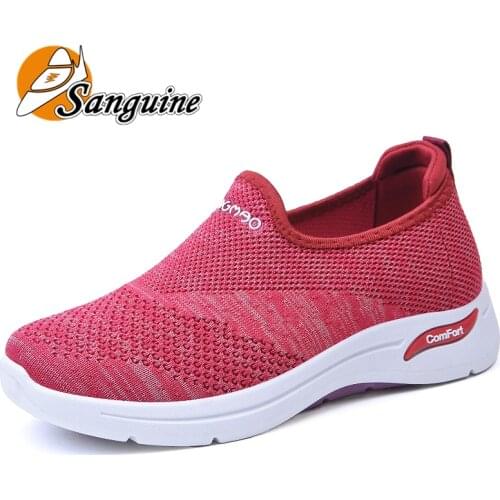 2021 New Womens Shoes Casual Sports Shoes Single-layer Thick-soled Flying Woven Womens Casual Trendy Shoes Outdoor Sneakers