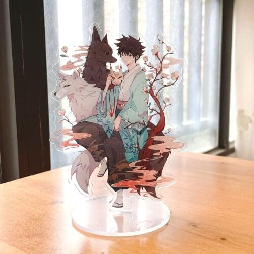 NEW Anime Jujutsu Kaisen Gojo Satoru Fushiguro Megumi Acrylic Figure BL Stand Model Plate Cartoon Desk Decor Fashion Cosplay Toy