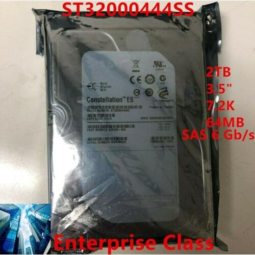 New HDD For Seagate/Dell Brand 2TB 3.5" SAS 6 Gb/s 64MB 7200RPM For Internal HDD For Enterprise Class HDD For ST32000444SS