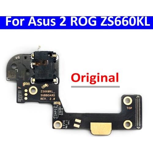 Original Mic Microphone Flex Cable With Earphone Headphone Jack Audio Flex For Asus II 2 ROG ZS660KL