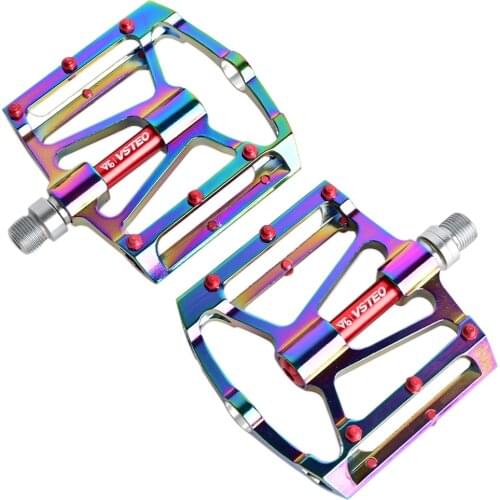 Vsteo VP18 Bicycle pedal pair of bicycle pedal mountain road bike flat platform mountain bike aluminum alloy 3 bearing 290g