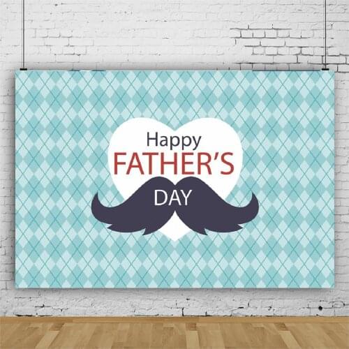 Holiday Backdrop Happy Fathers Day Moustache Green Photography Background Baby Shower Celebration Photo Booth Studio Decor